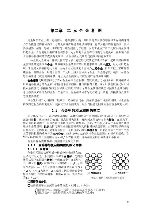 相图基本知识简介