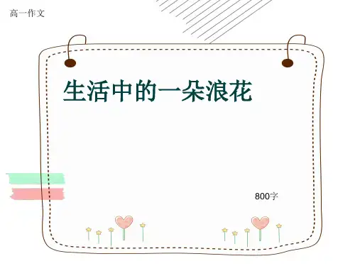 高一作文《生活中的一朵浪花》800字(共10页PPT)