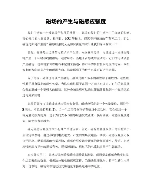 磁场的产生与磁感应强度