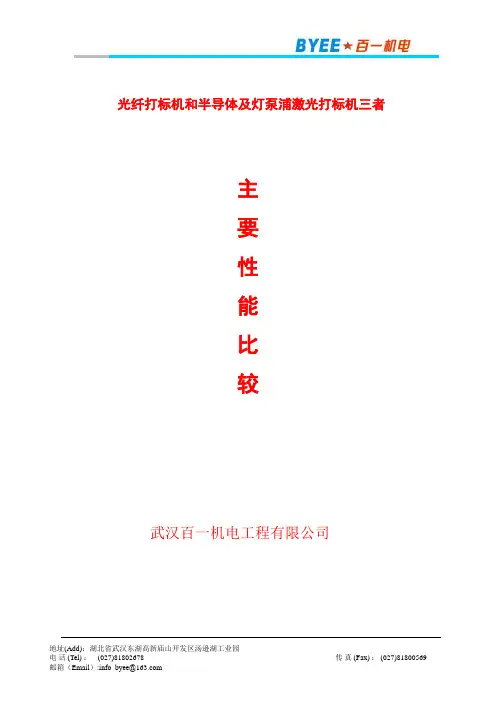 光纤激光器,灯泵浦和半导体激光器(三者比较)