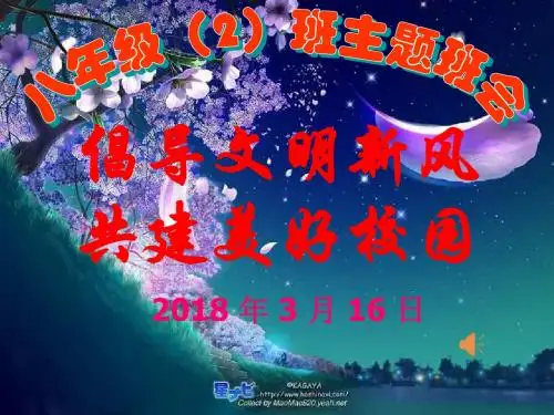 [实用参考]倡导文明新风+共建美好校园主题班会