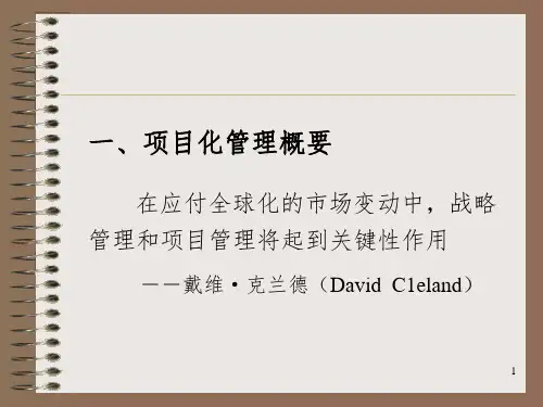 项目化管理及运作.
