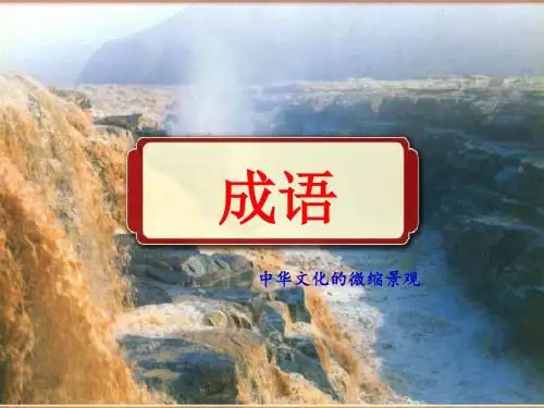 成语——中华文化的微缩景观