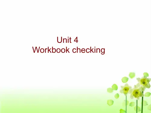 牛津译林版高中英语模块9 Unit 4 Workbook 课件