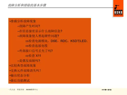 KUKA机器人故障处理
