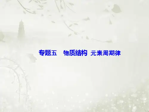 2018届高考化学二轮复习 物质结构 元素周期律 课件(119张)(全国通用)