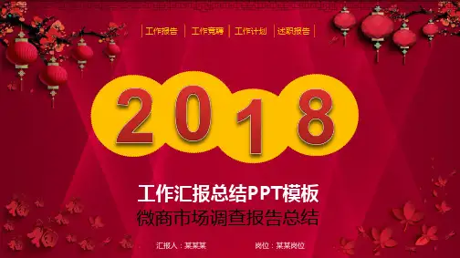 【精选PPT】微商市场调查报告总结