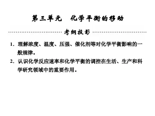 2014高考化学一轮复习课件专题六第三单元化学平衡的移动(116张PPT)