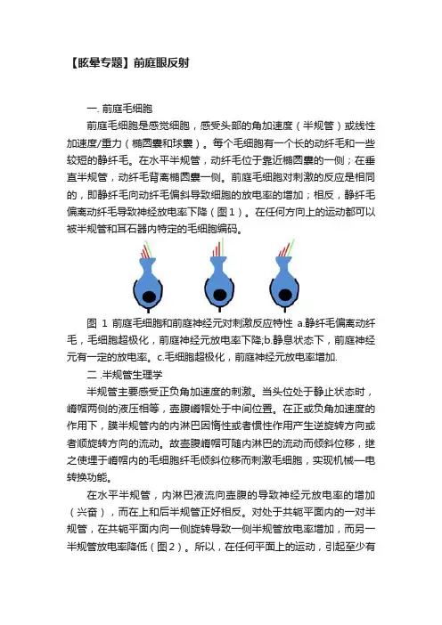 【眩晕专题】前庭眼反射