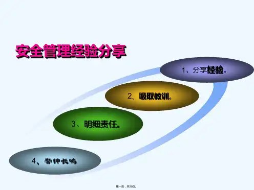 《安全管理经验分享》PPT课件