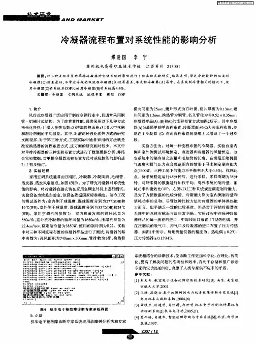 冷凝器流程布置对系统性能的影响分析