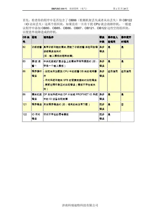 西门子PLC通讯故障解决