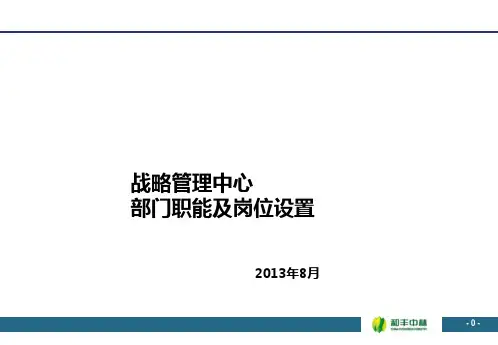 战略管理中心部门职能及岗位设置 
