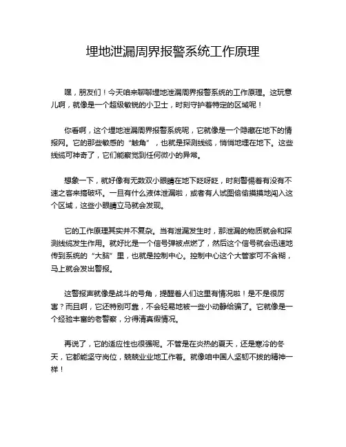 埋地泄漏周界报警系统工作原理