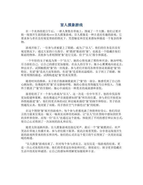 盲人摸象游戏