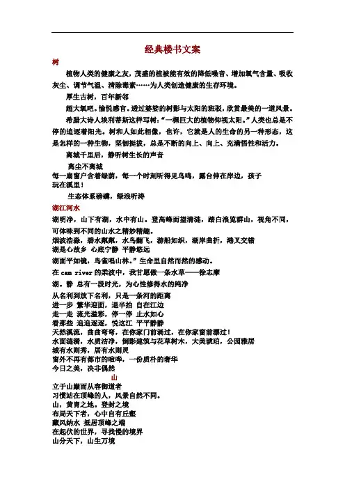 经典楼书文案