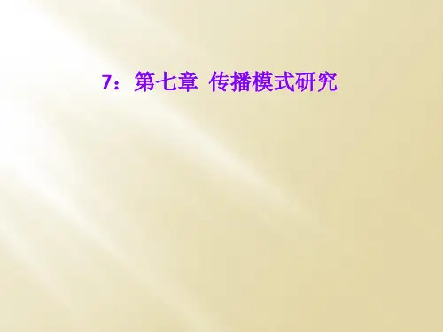7：第七章  传播模式研究