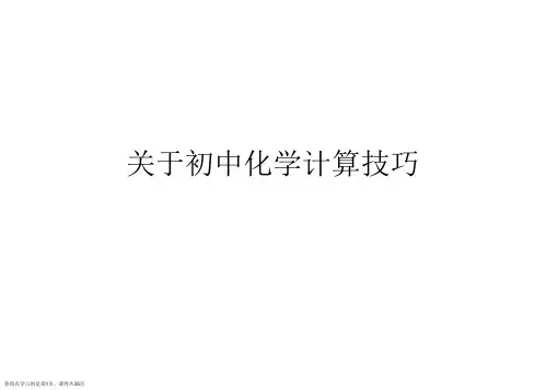 初中化学计算技巧