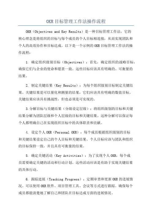 OKR目标管理工作法操作流程