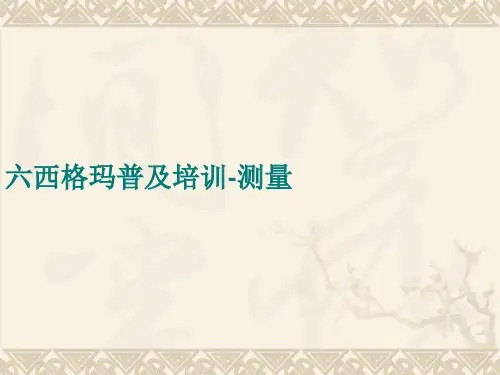 六西格玛普及培训之测量