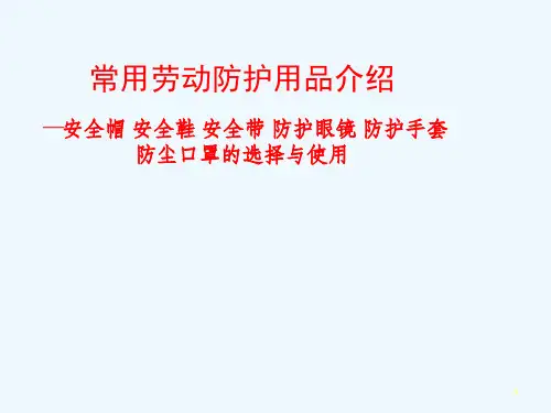 个人劳动防护用品的使用和维护