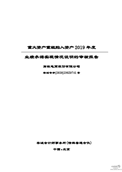 南极电商：2019年度业绩承诺实现情况说明的审核报告
