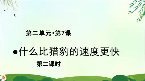 【人教版部编本】五年级上册什么比猎豹的速度更快第二课时优秀PPT