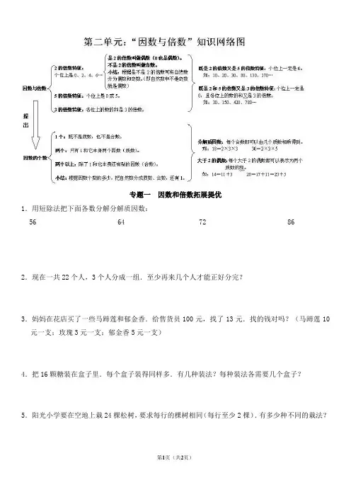 因数和倍数