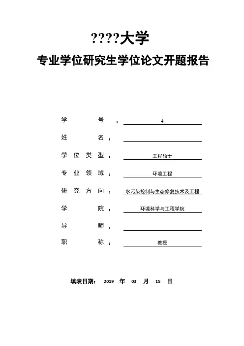 开题报告