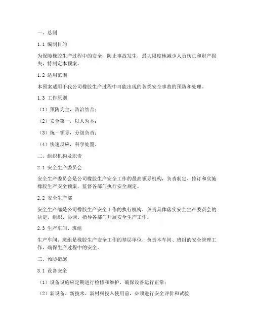 橡胶生产安全预案