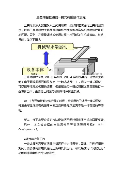 三菱伺服驱动器一键式调整操作流程