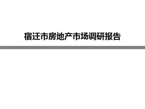 宿迁市房地产市场调研报告PPT课件