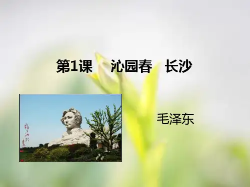 1《 沁园春 长沙》课件(共22张PPT)统编版高中语文必修上册