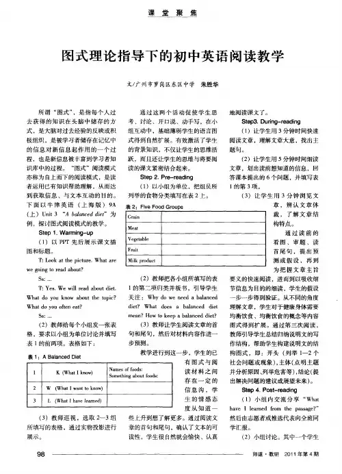 图式理论指导下的初中英语阅读教学