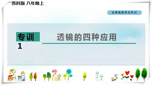 2022八年级物理上册第四章光的折射透镜高频考点专训专训1透镜的四种应用习题课件苏科版