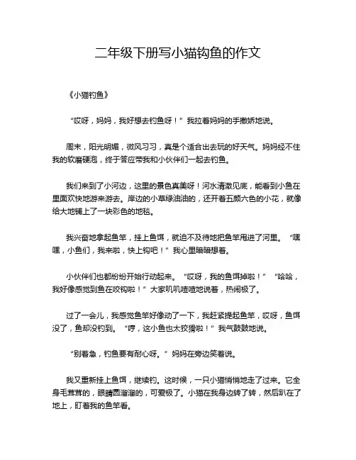 二年级下册写小猫钩鱼的作文