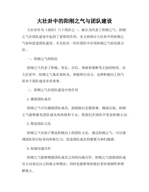 大壮卦中的阳刚之气与团队建设