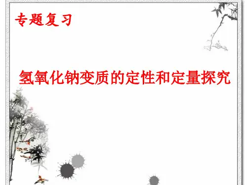 氢氧化钠变质的定性和定量探究