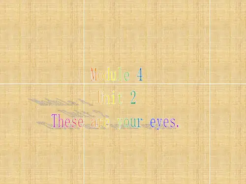 小学一年级英语下册 Module 4 unit 2 these are your eyes名师课件 外研版(一起)