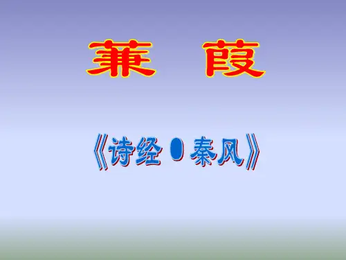 八年级语文下册人教版·课件：12 蒹葭(共13张PPT)