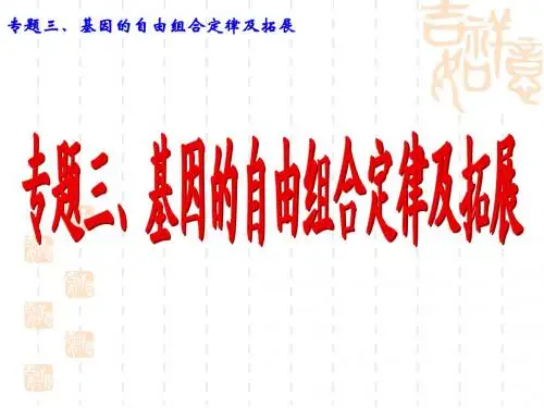 专题三、基因的自由组合定律及拓展