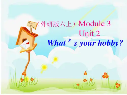 课件-- 范郁芳三明市三元区白沙小学2016.9(外研)六年级上册Module3 Unit2 What’s your hobby
