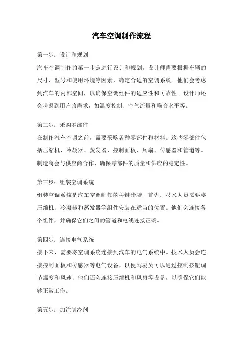 汽车空调制作流程