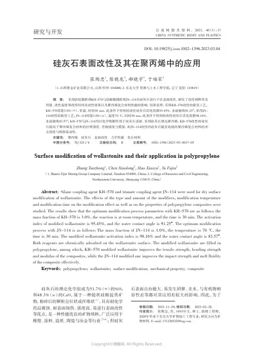 219402671_硅灰石表面改性及其在聚丙烯中的应用