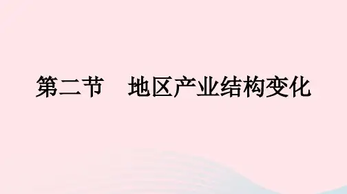 新教材2023年高中地理第3章城市产业与区域发展第2节地区产业结构变化课件新人教版选择性必修2