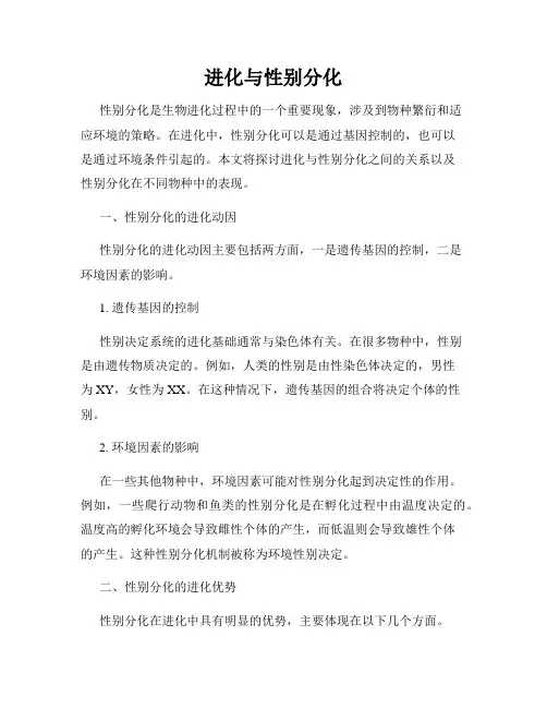 进化与性别分化