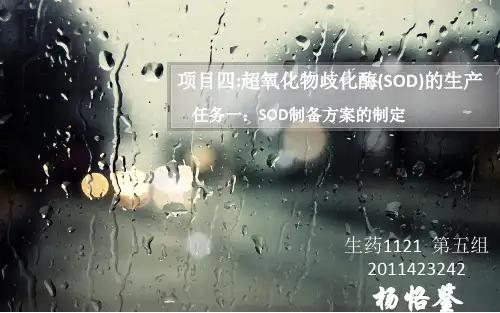 杨恪鉴超氧化物歧化酶(SOD)的生产.pptx