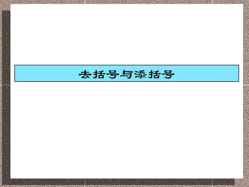 七年级数学《去括号与添括号》PPT课件.ppt