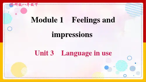 外研版初中英语八年级下册《Module 1 Unit 3 Language in use》课件
