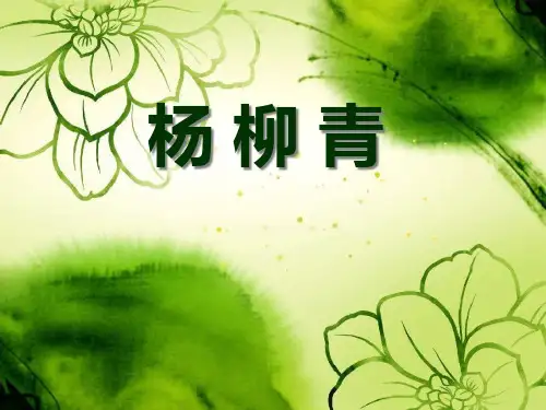 《杨柳青》PPT课件